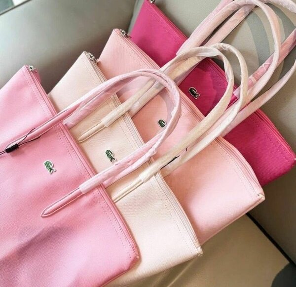 Sac cabas femme en cuir rose