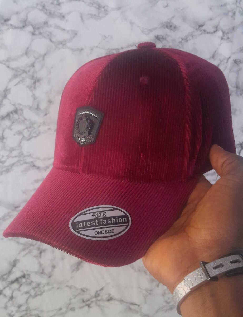 Casquette en velours unisexe