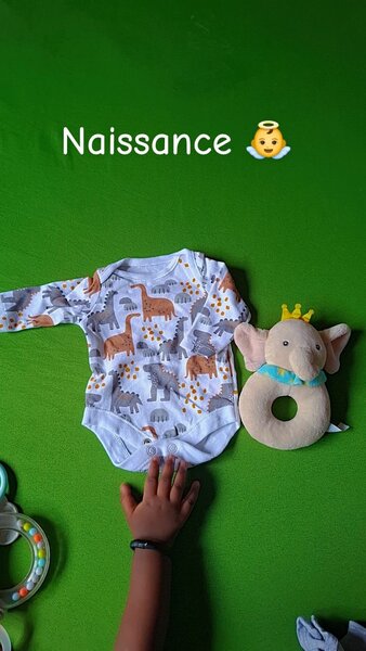 Body bébé animaux safari