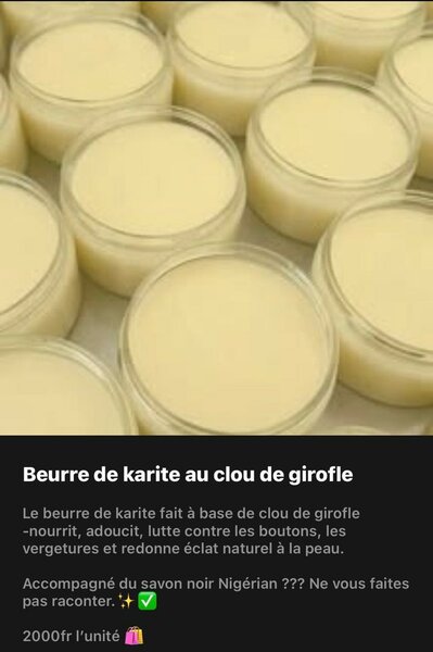 Beurre de Karité au Clou de Girofle