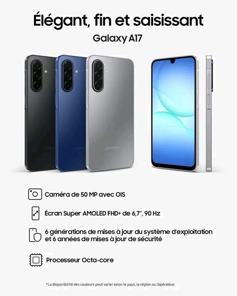 Galaxy A17 - Smartphone Époustouflant