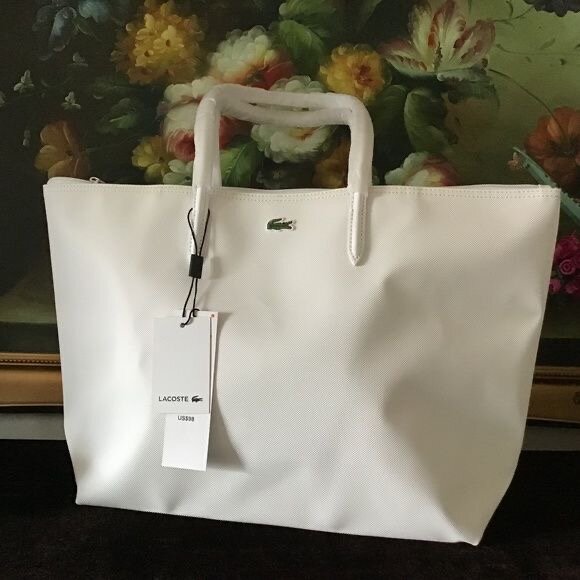 Sac  Lacoste blanc taille L