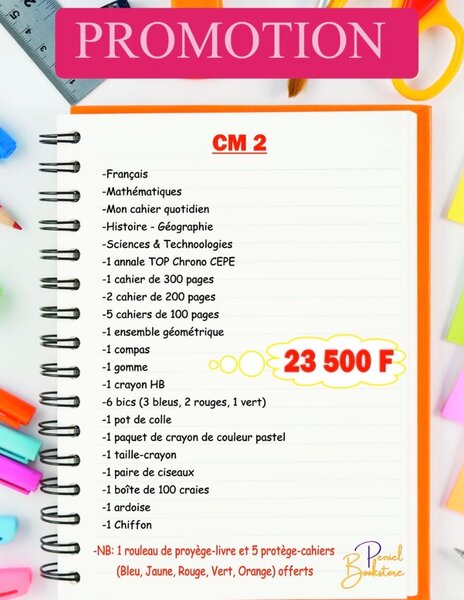 Kit Scolaire CM2 Promotion