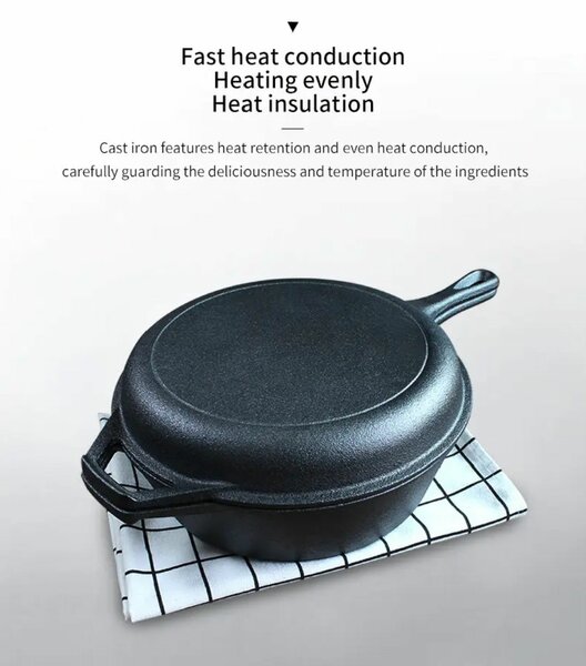 Enamel Cast Iron Double Pan