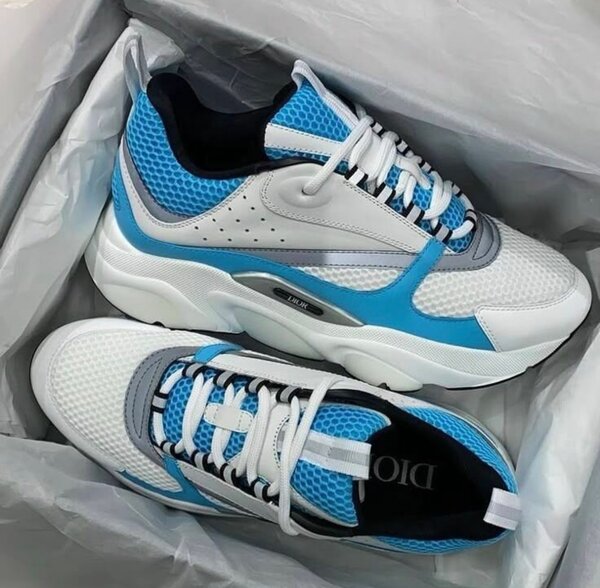 Chaussures Dior Homme bleu et blanc