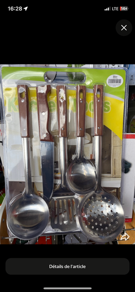 Set d'ustensiles de cuisine inox