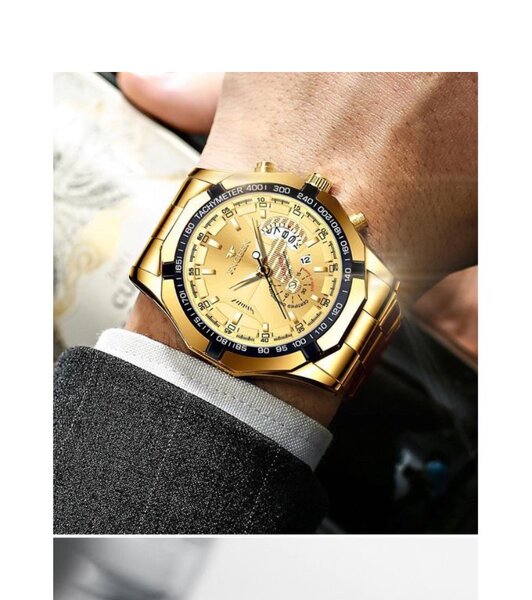 Montre Homme Dorée de Luxe