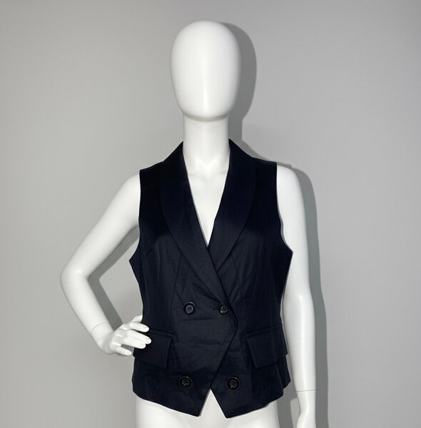 Gilet noir élégant femme