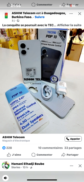 Tecno Pop 10 Smartphone