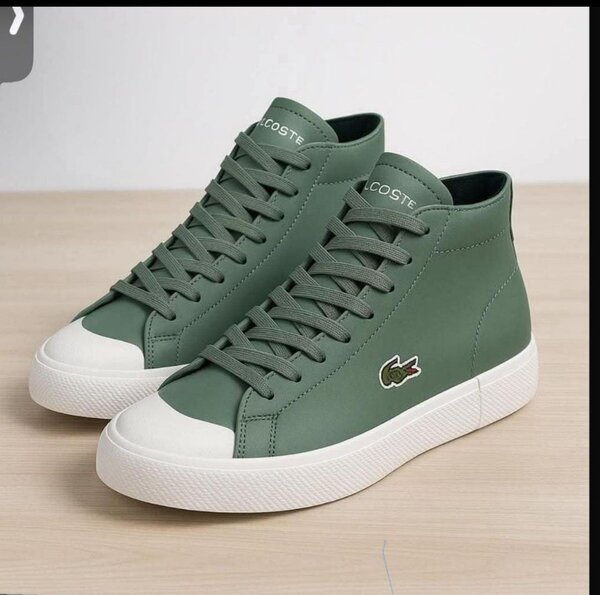 Lacoste Baskets Montantes en Cuir Vert