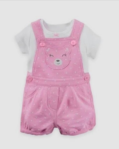 Salopette bébé rose mignonne