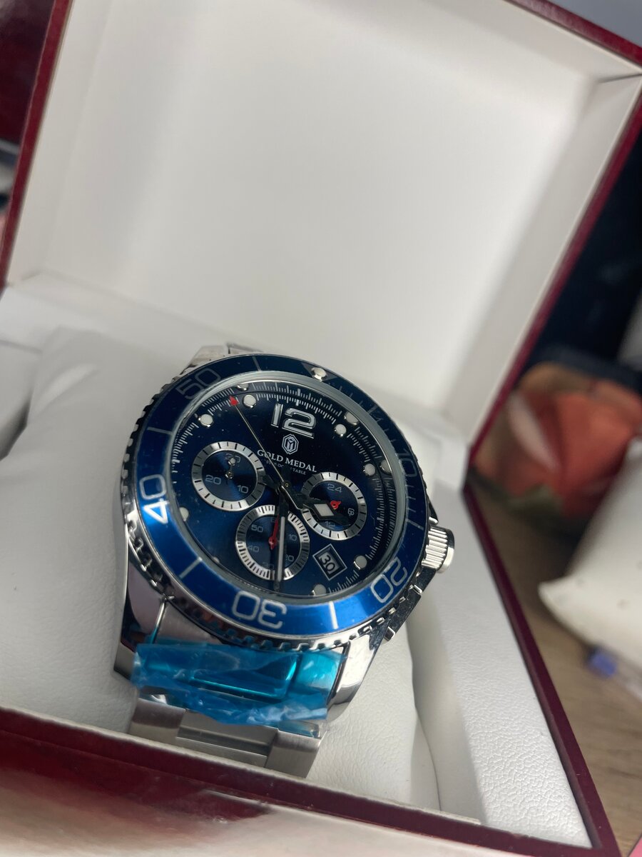 Montre Chronographe Bleu Élégante