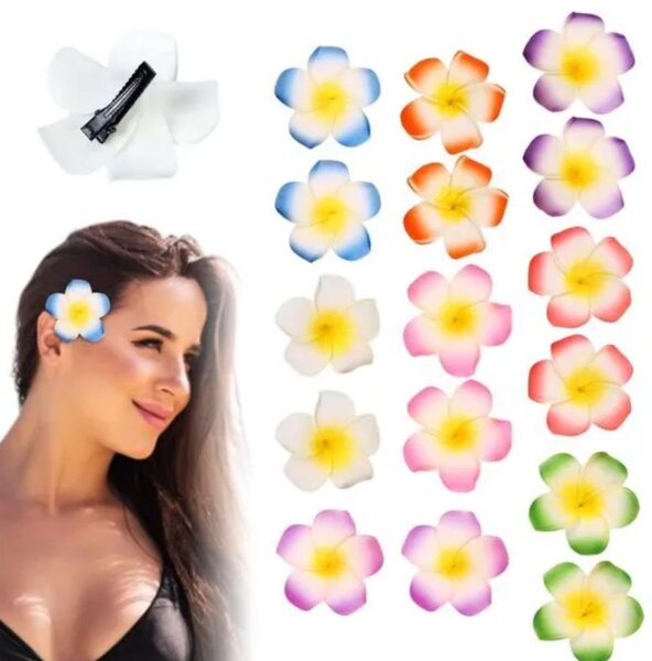 Pinces à cheveux fleurs multicolores