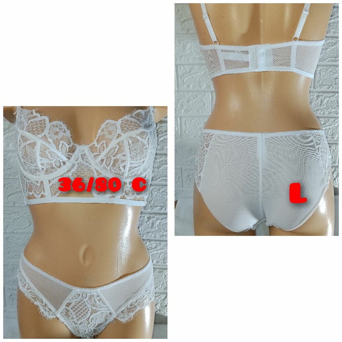Ensemble de lingerie blanc dentelle
