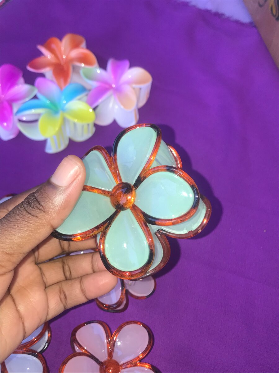 Pinces à cheveux fleurs colorées