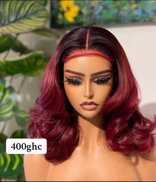 Burgundy Bob Wig