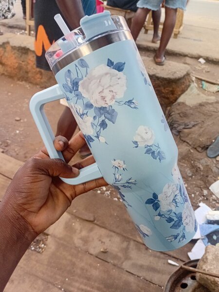 Grande Tasse Isotherme Fleurie