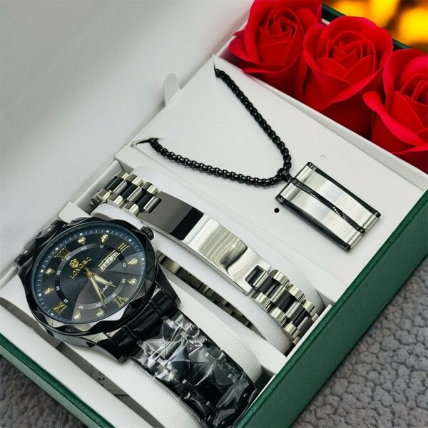Ensemble montre et accessoires pour homme