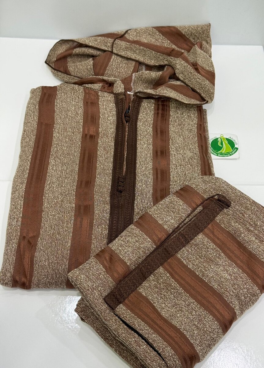Djellaba rayée pour homme