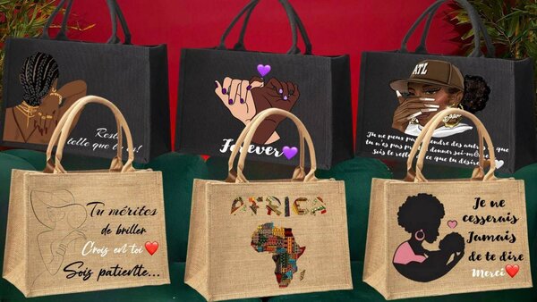 Sac cabas illustré en toile