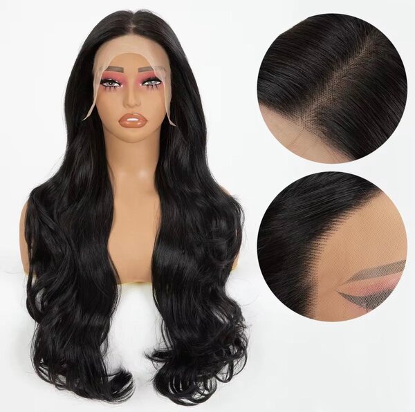 Perruque en dentelle longue