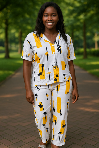 Pyjama femme imprimé élégant