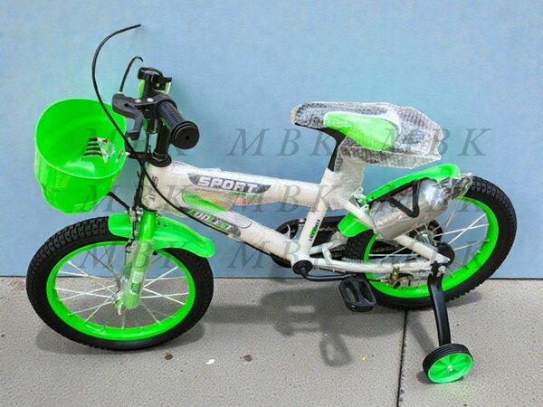 Vélo Enfant Vert avec Stabilisateurs