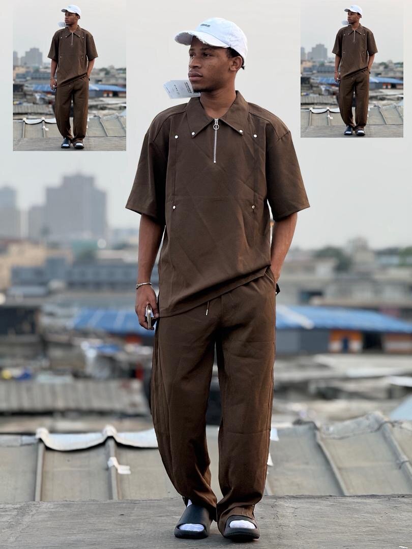 Ensemble homme marron et noir