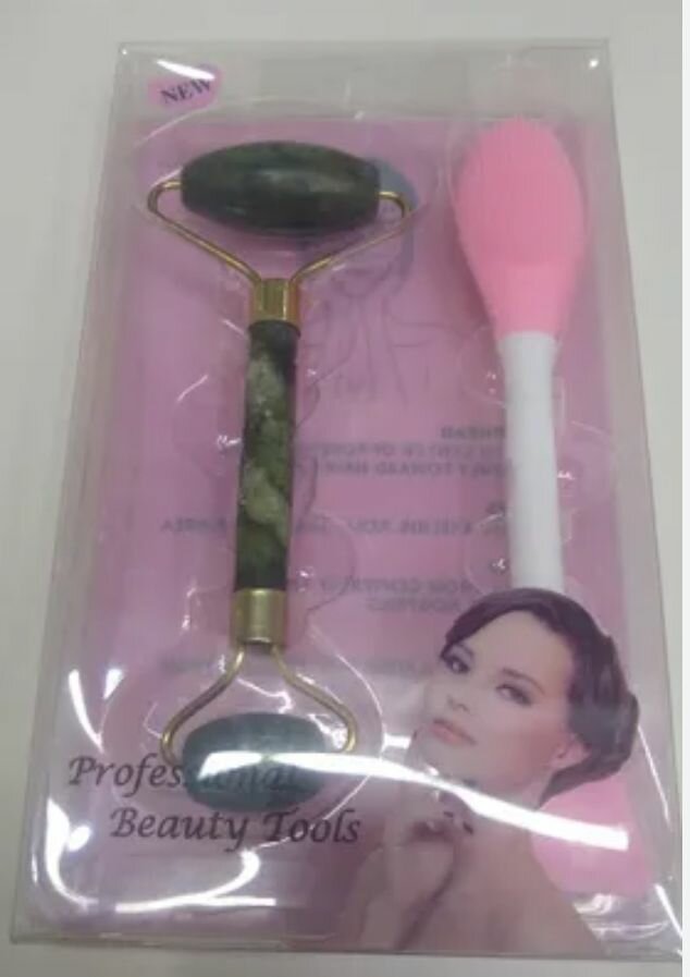 Rouleau de Jade et Brosse Visage
