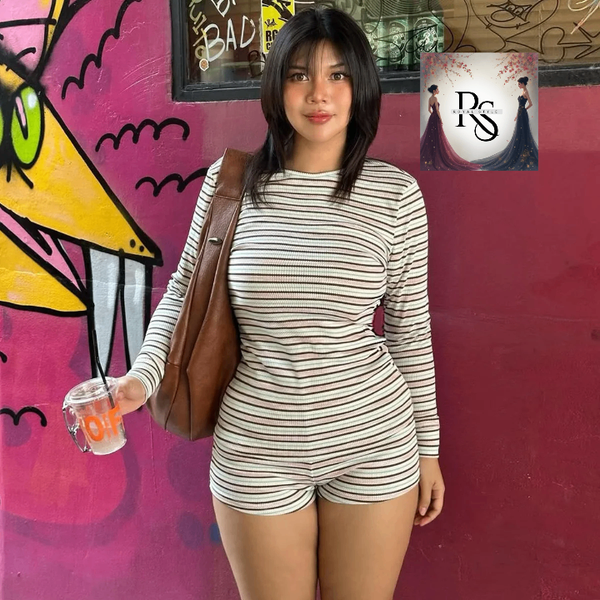 Combinaison rayée pour femme