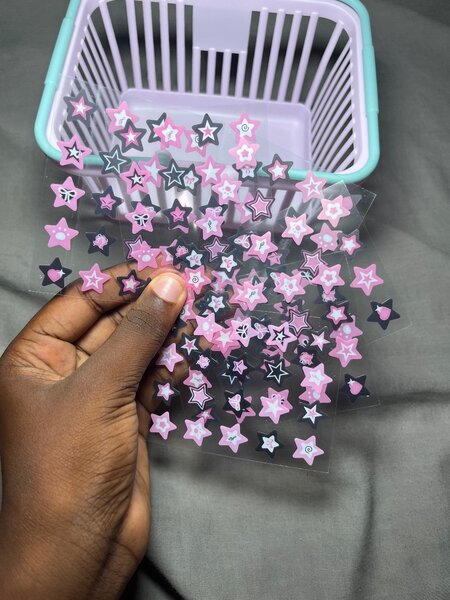 Patch anti acné étoiles rose