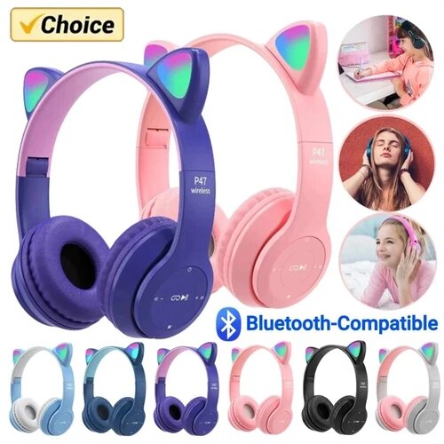 Casque Bluetooth oreilles chat