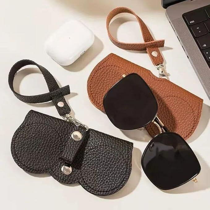 Etui à lunette cuir + pochette