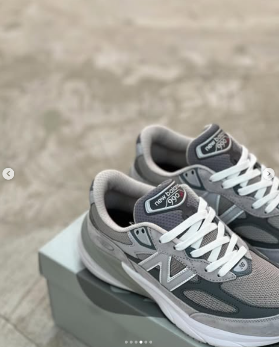 Кроссовоки NB 990 серый.темно-серый,светло-коричневый