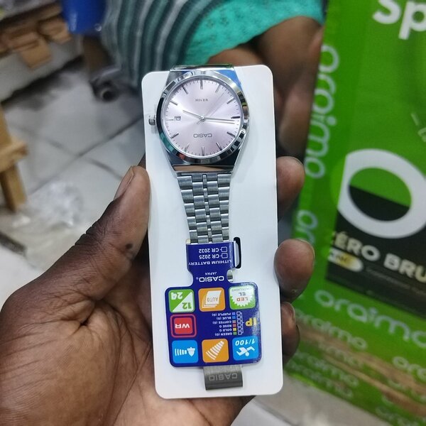 montre casio argenté