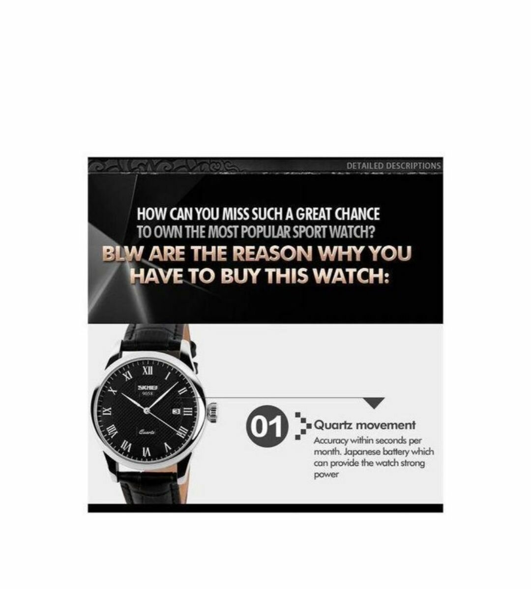 Montre élégante SKMEI classique