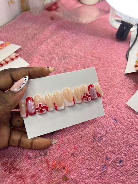 Ongles Faux Art Floral