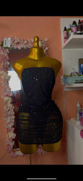 Robe Noire chic Pailletée