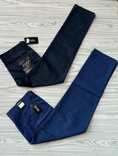 NON STRETCH KHAKI TROUSERS