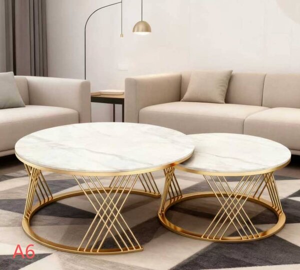 Tables basses rondes en marbre