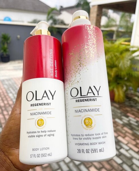Olay niacinamide body wash and lotion