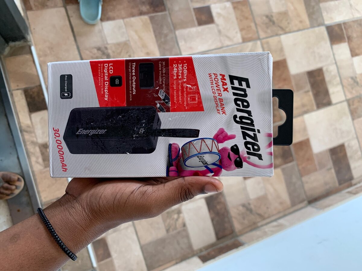 Energizer max power bank with LCD display