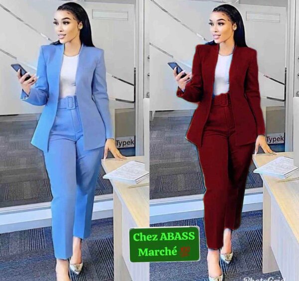 Ensemble pantalon et veste pour femme