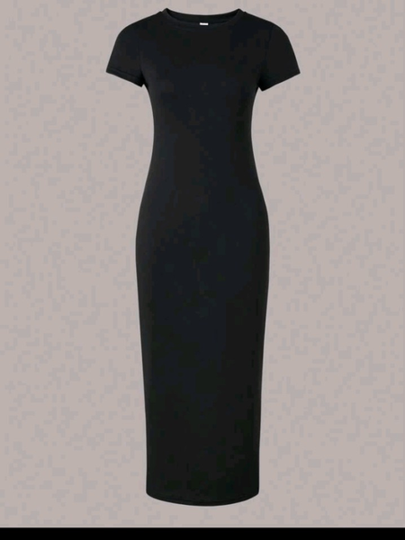 Robe noire élégante longue