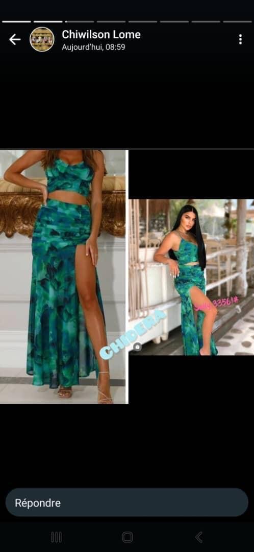 Ensemble jupe fendue chic