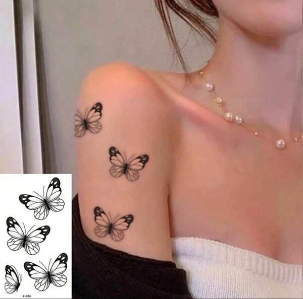 Tatouages Temporaires Papillon et Araignée