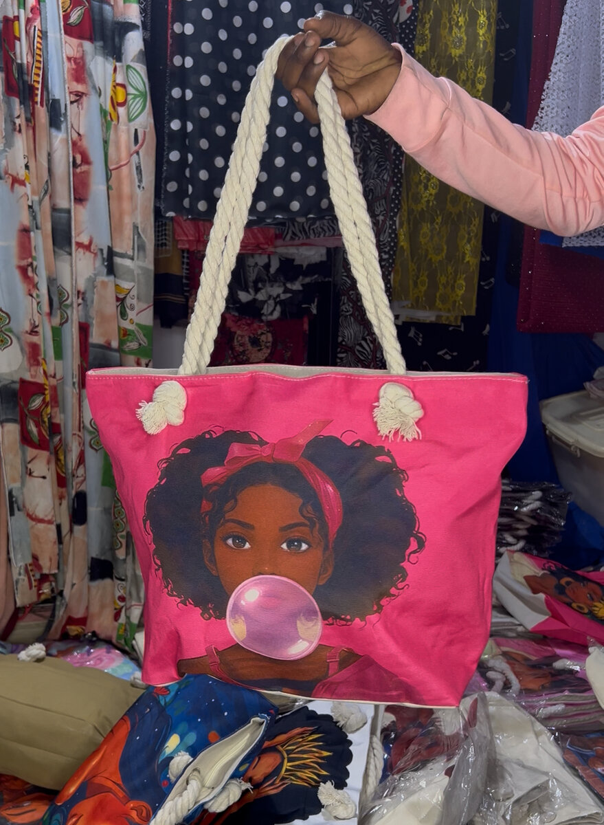 Sac cabas en toile colorée