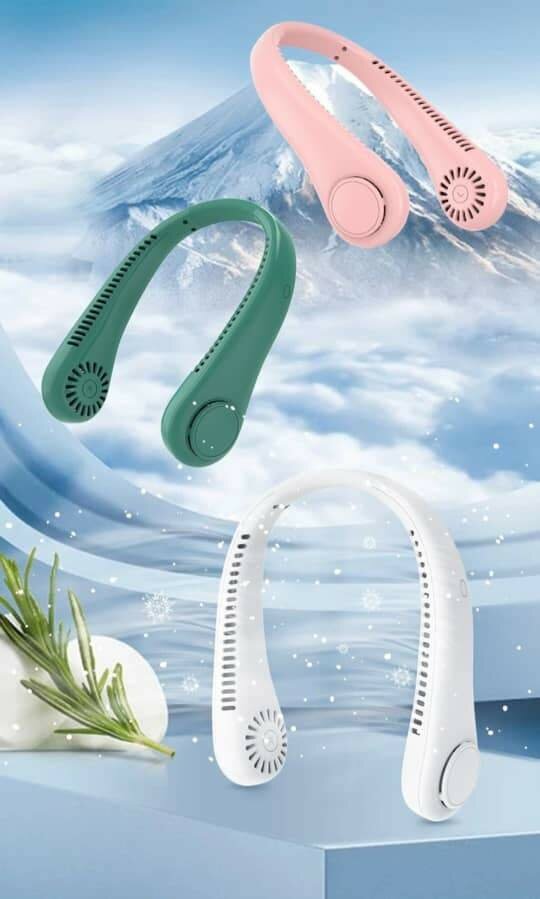 Ventilateur de Cou Portable, Ventilateur USB Rechargeable Mi