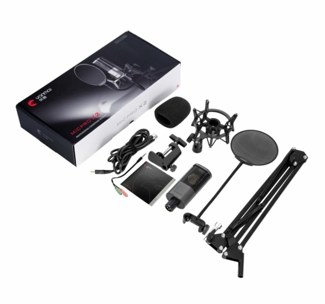CONDENSER MICROPHONE KIT FOR STUDIO RECORDINGS X2 (L5.7 X W2