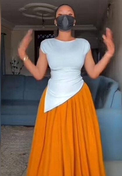 Ensemble jupe et haut asymétrique